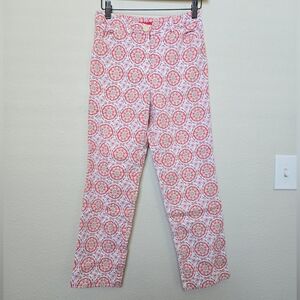 Magenta floral crop pants size xs